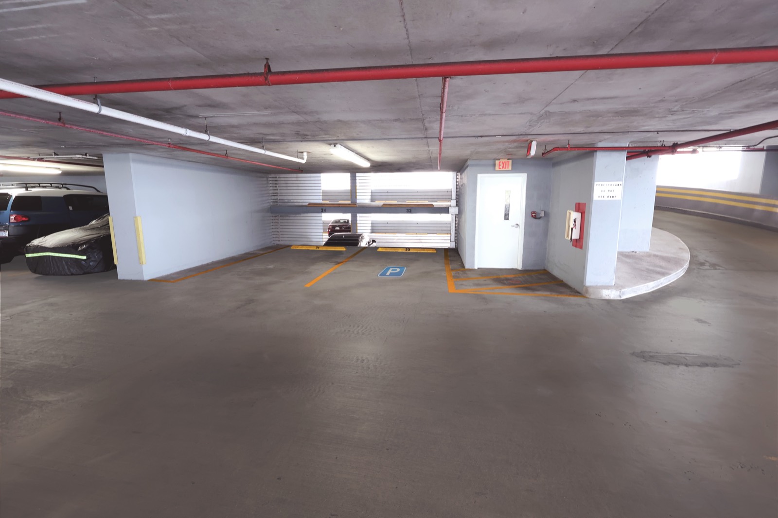 Secured garage parking