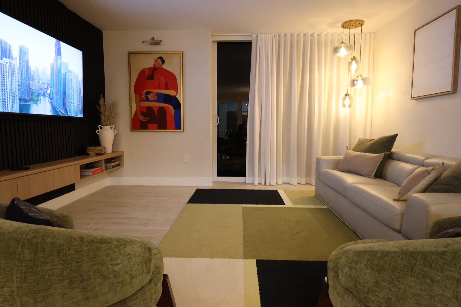 Living room and balcony